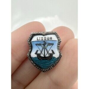 Portugal Lisboa Vintage Silver Lapel Pin